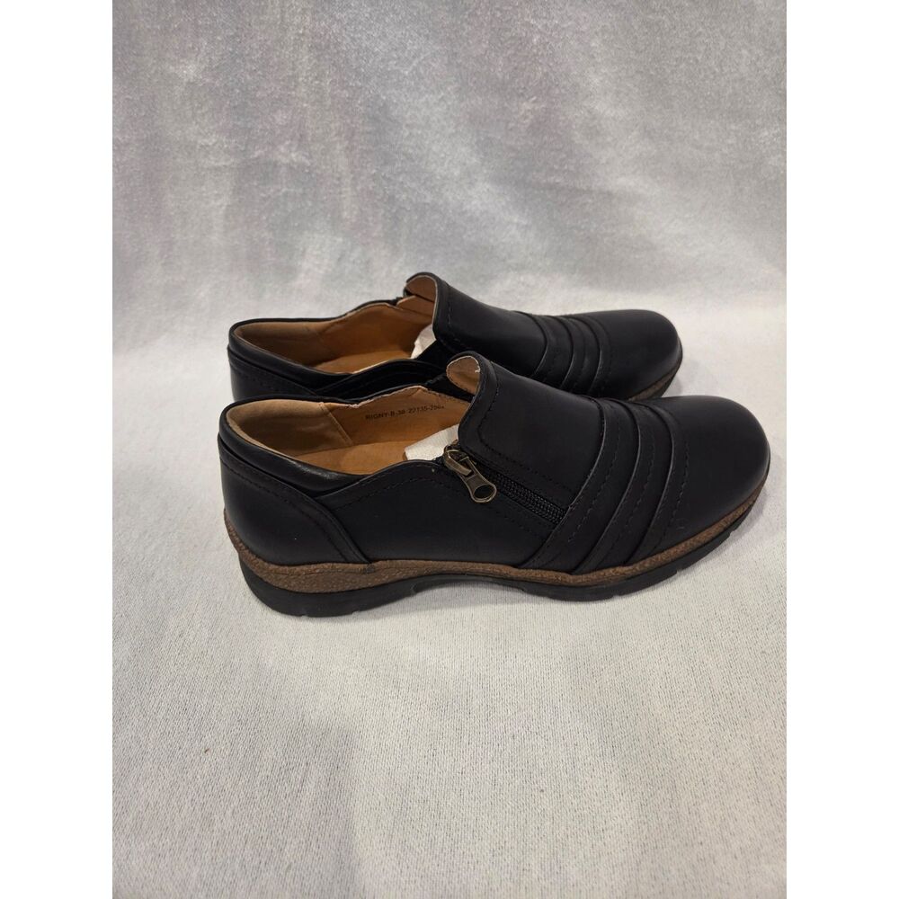 Patrizia by Spring Step Rigny Black Leather Comfort Shoes Side Zip Women Sz 38 - Picture 6 of 7